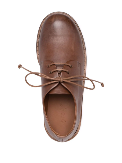 Shop Marsèll Leather Lace-up Brogues In Brown