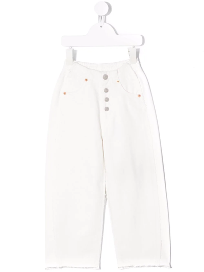Shop Mm6 Maison Margiela High-waisted Jeans In White