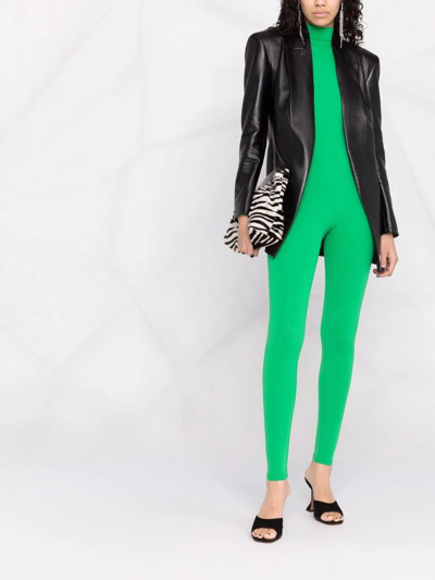 Atu Body Couture Mock-neck Long-sleeved Jumpsuit In Green