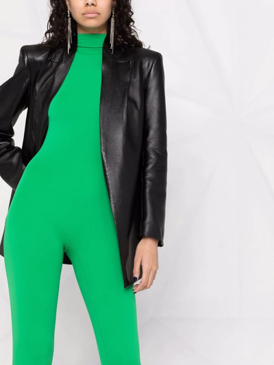 Shop Atu Body Couture Mock-neck Long-sleeved Jumpsuit In Green