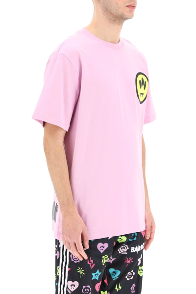 Shop Barrow Smiley Logo T-shirt In Pink