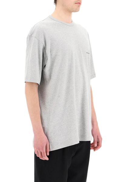 Shop Comme Des Garçons Shirt Basic T-shirt With Logo Print In Grey