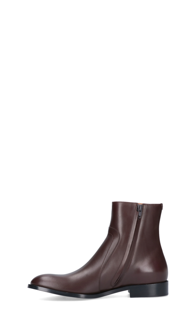 Shop Maison Margiela Leather Ankle Boots