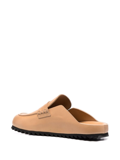 Shop Officine Creative Round-toe Leather Mules In Nude