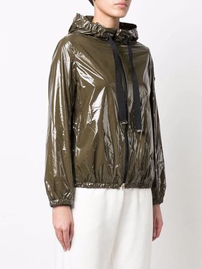 Herno Technical Fabric Hooded Jacket In Grün