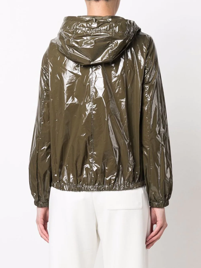 Herno Technical Fabric Hooded Jacket In Grün