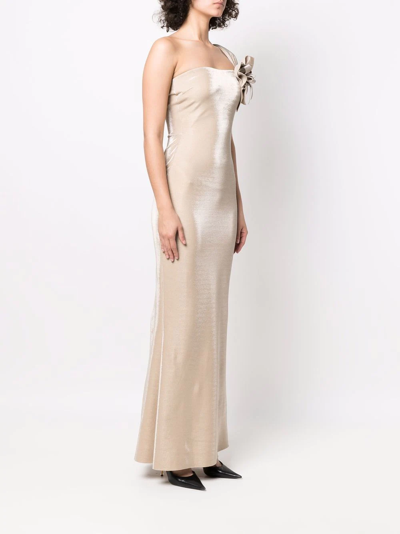 Shop Le Petite Robe Di Chiara Boni Nicola Shine Gown In Nude