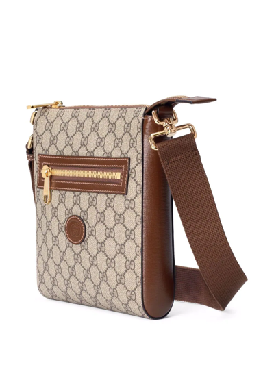 Shop Gucci Gg Supreme Messenger Bag In Neutrals