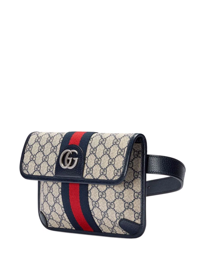 Shop Gucci Ophidia Gg Belt Bag In Blue