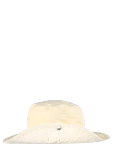 Shop Jil Sander Wide-brimmed Hat With Lace In Beige