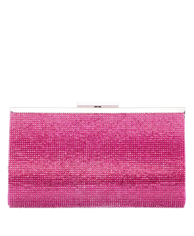 Nina Women's Crystal Frame Clutch In Ultra Pink