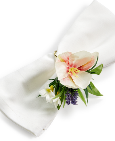 Shop Martha Stewart Collection Easter Napkin Rings, Set Of 4, Created For Macy's In Multi