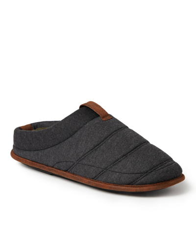 Shop Dearfoams Men's Ashton Quilted Jersey Clog Slippers In Black