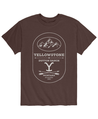 Shop Airwaves Men's Yellowstone Dutton Ranch Montana T-shirt In Brown