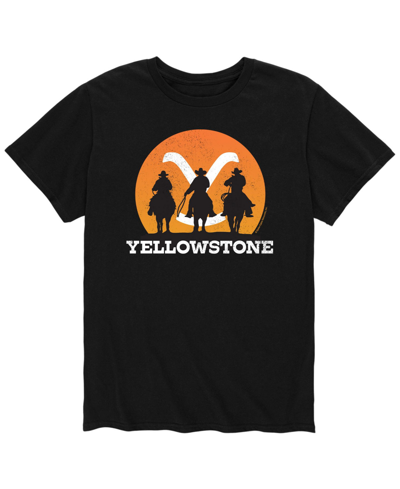 Shop Airwaves Men's Yellowstone Cowboy Sunset T-shirt In Black