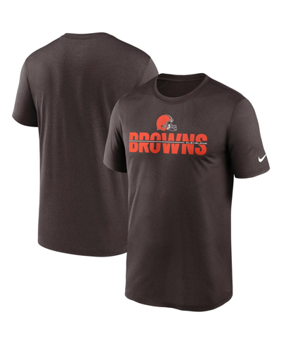 Shop Nike Men's  Brown Cleveland Browns Legend Microtype Performance T-shirt