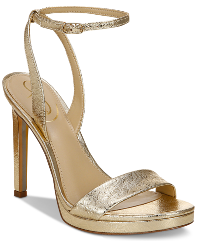 Shop Sam Edelman Women's Jade Two-piece Platform Sandals Women's Shoes In Gold Leaf