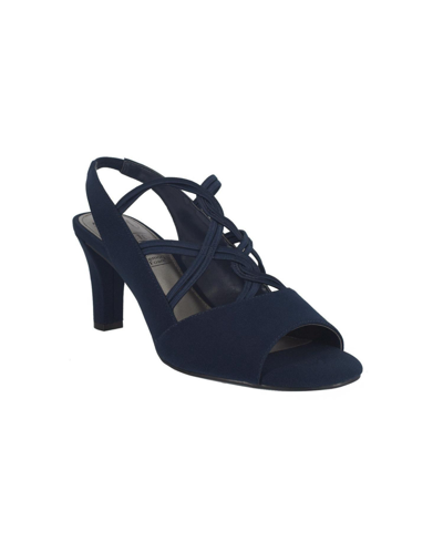 Shop Impo Women's Vanick Memory Foam Stretch Dress Sandals In Midnight Blue