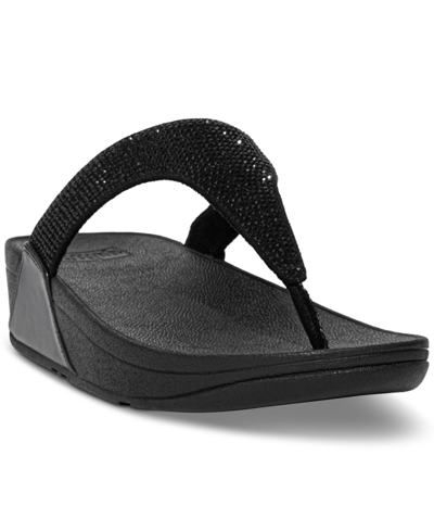 Shop Fitflop Women's Lulu Embellished Sandals In All Black