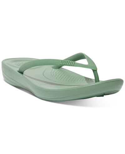 Shop Fitflop Iqushion Flip-flop Sandals Women's Shoes In Bay Green
