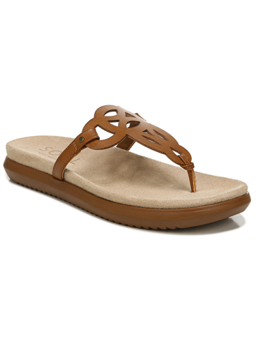 Shop Soul Naturalizer Janice Thong Sandals Women's Shoes In Toffee Faux Leather