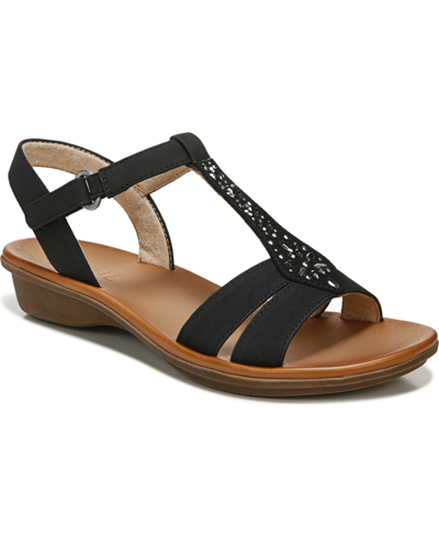Shop Soul Naturalizer Summer Ankle Strap Sandals Women's Shoes In Black Faux Leather