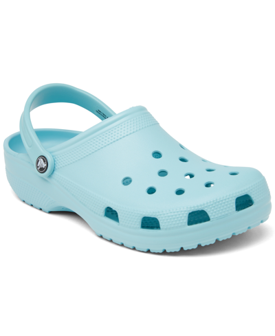 Shop Crocs Men's And Women's Classic Clogs From Finish Line In Pure Water
