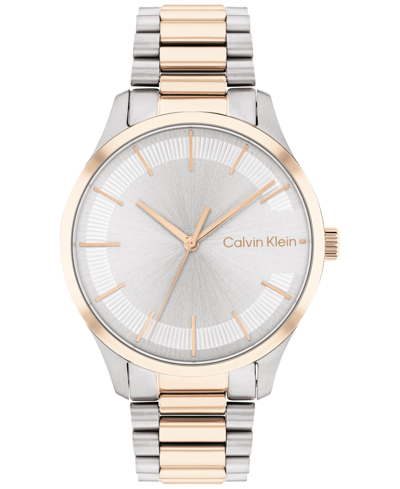 Shop Calvin Klein Two-tone Stainless Steel Bracelet Watch 35mm In Two Tone