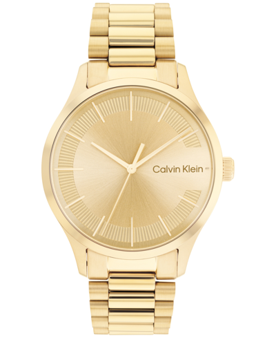 Shop Calvin Klein Gold-tone Bracelet Watch 40mm