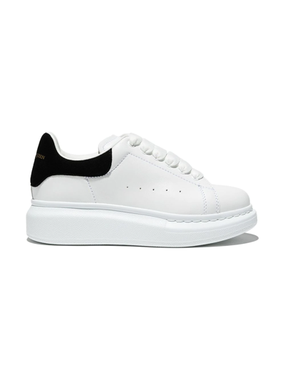 Shop Alexander Mcqueen Oversidez Lace-up Sneakers In White