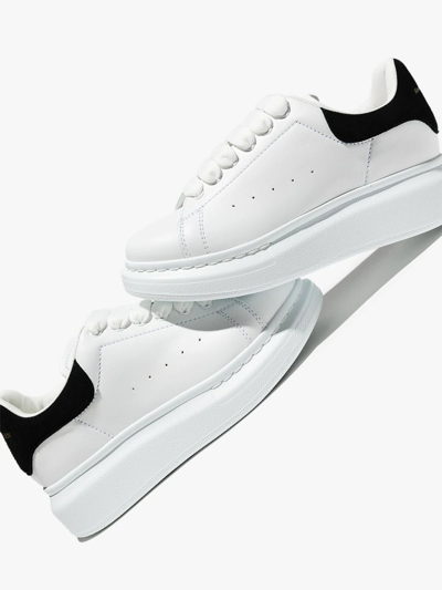 Shop Alexander Mcqueen Oversidez Lace-up Sneakers In White