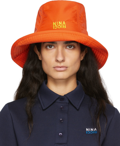 Shop Nina Ricci Ssense Exclusive Orange Tall Bucket Hat In M6422 Orang