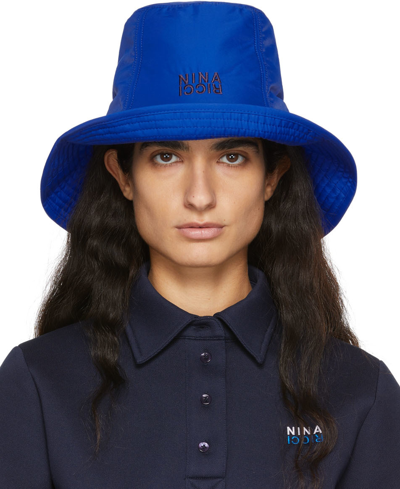 Shop Nina Ricci Ssense Exclusive Blue Tall Bucket Hat In M4151 Klein