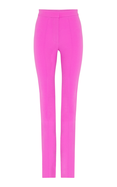 Shop Alex Perry Reed Center-seam Stretch Crepe Pants In Pink