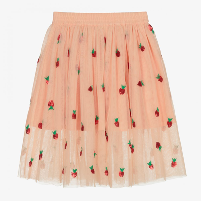 Shop Stella Mccartney Kids Teen Girls Pink Tulle Skirt