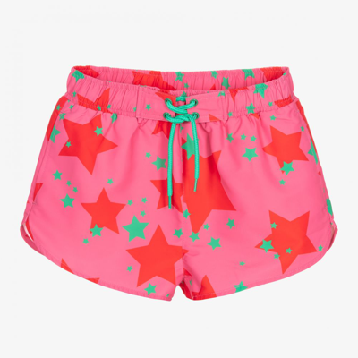 Shop Stella Mccartney Kids Teen Girls Pink Swim Shorts