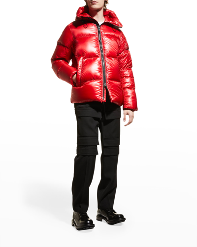 Shop Canada Goose Men's Crofton Puffer Jacket In Red