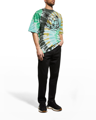 Shop Kenzo Men's Tiger Tie-dye T-shirt In Mint