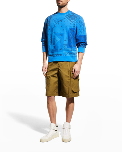 Shop Kenzo Men's Bandana Patches Sweatshirt In Aqua