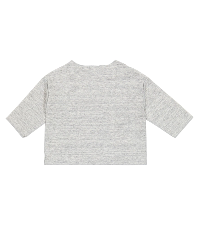 Shop Caramel Baby Hosta Cotton T-shirt In Grey Mealnge