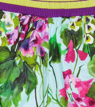 Shop Dolce & Gabbana Floral Swim Shorts In Campanule Fdo.azzurr