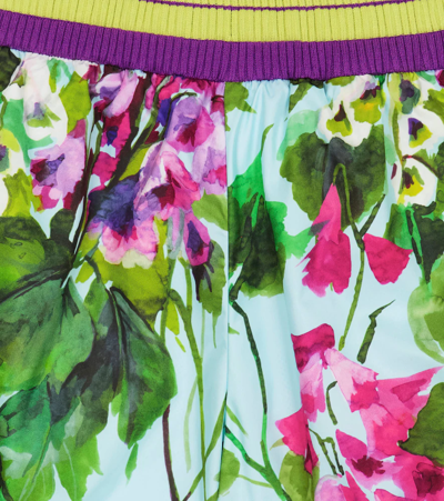 Dolce & Gabbana Floral Swim Shorts In Campanule Fdo.azzurr