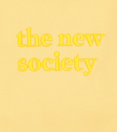The New Society Hugo Logo Cotton Sweatshirt In 09 Moustard