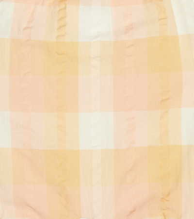The New Society Baby Olimpia Plaid Cotton Jumpsuit In Big Vichy