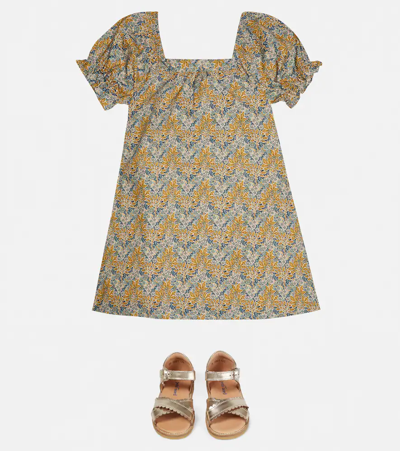 The New Society Aubrey Printed Cotton Dress In Aubrey Forest Liberty
