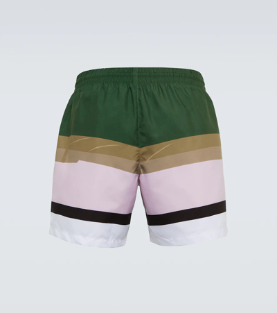 Shop Dries Van Noten Drawstring Swim Shorts In Bottle