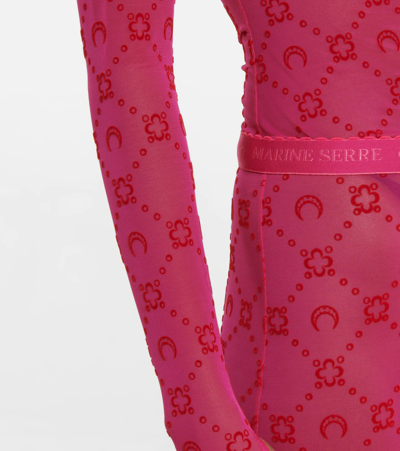 Recycled Monogram Flocked Tights