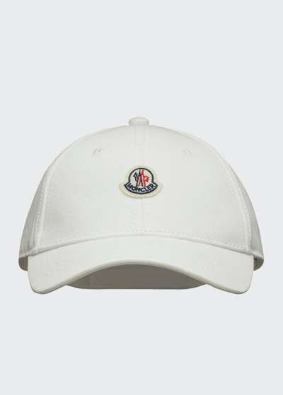 Shop Moncler Boy's Logo Baseball Cap In White