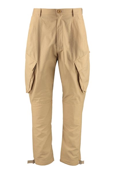 Shop Givenchy Logo Patch Cargo Pants In Beige