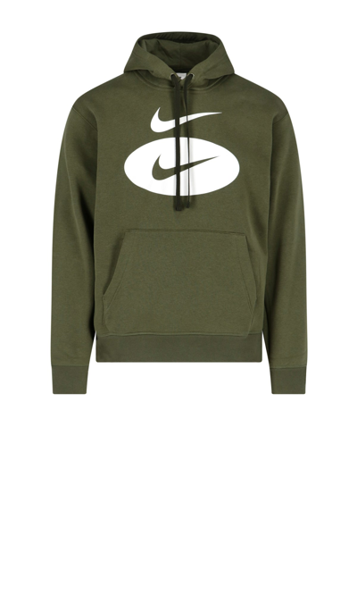 Nike Double Logo Hoodie In Green | ModeSens